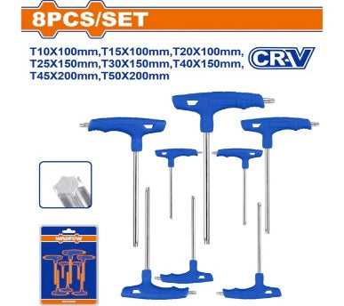 WADFOW 8Pcs L طقم منجم بمسكة Wadfow