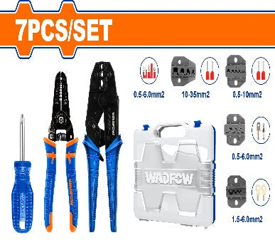 WADFOW 7Pcs طقم ببانسات كوسات مع رؤوس تبديل Wadfow