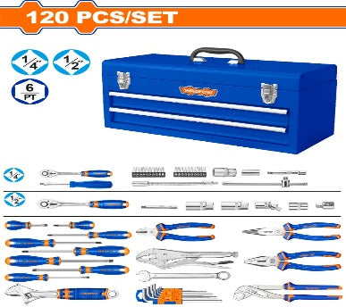 WADFOW 120 Pcs طقم عدة شنطة حديد Wadfow