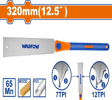 WADFOW 12.5" 320mm منشار سحب شفرة مزدوجة Wadfow