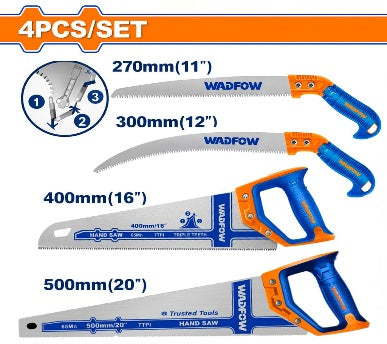 WADFOW مجموعة مناشير خشب 4Pcs Wadfow