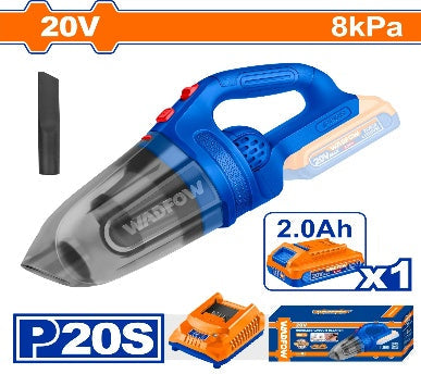 WADFOW 20V 1Batt 2Ah + Char مكنسة فارة على الطارية Wadfow