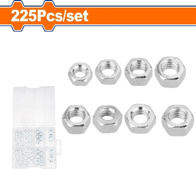 WADFOW 225Pcs (3-4-5-6-8-10)mm علبة عزق مشكل Wadfow