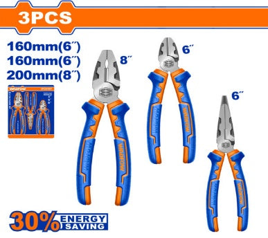 WADFOW 3Pcs Energy saving 30% Cr-V طقم بانسات صناعي Wadfow