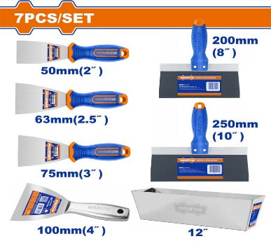 WADFOW 7Pcs طقم مشاحيف مع صنية للمعجون Wadfow