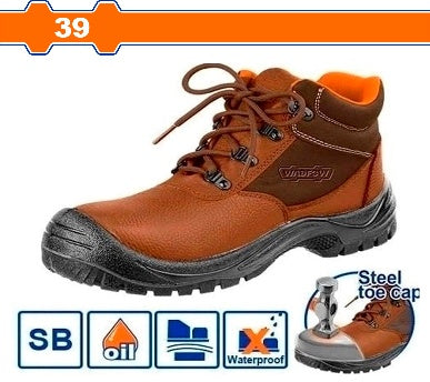 WADFOW 39 بوط عمال مع حماية للاصابع بني Wadfow