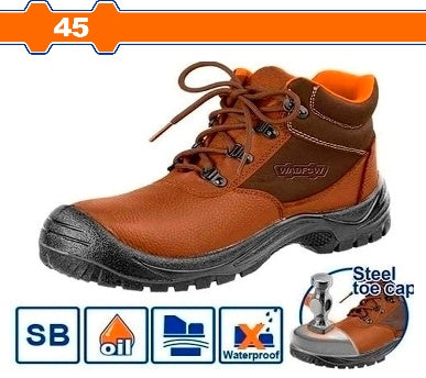 WADFOW 45 بوط عمال مع حماية للاصابع بني Wadfow
