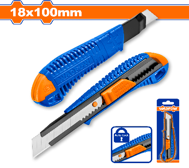 WADFOW 19 mm x 100 mm   سكين شفرة شاسي معدن سحب Wadfow