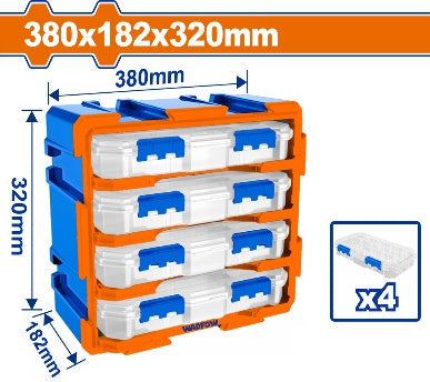 WADFOW 5Pcs 380x182x320mm خزانة علب براغي جارور Wadfow