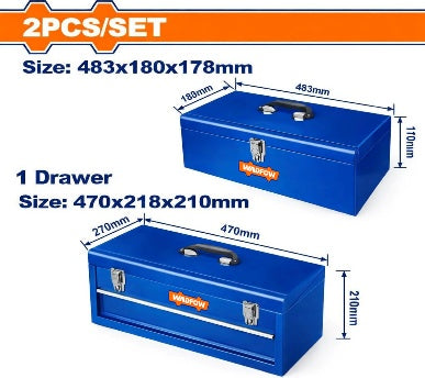 WADFOW 2Pcs طقم شنط عدة حديد Wadfow