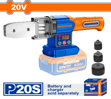 WADFOW 20V 3Pcs sockets (20-25-32)mm  بطارية PPR مكنة تلحيم قساطل Wadfow