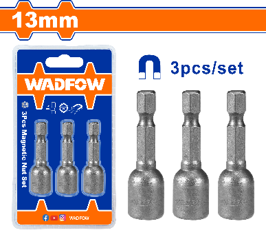 WADFOW 3 PCS 13 mm TOT HEX 1/4" طربوش Wadfow