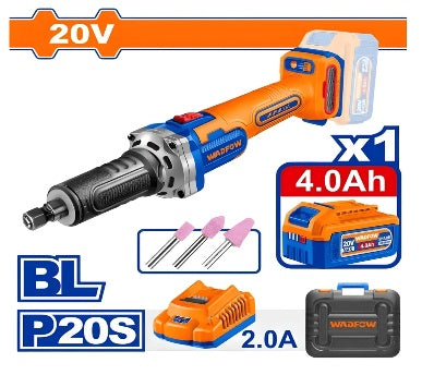 WADFOW  20V 1Batt 4Ah + Char + Box 6mm  صاروخ جلخ وحفر صناعي Wadfow