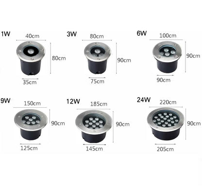 AURA Underground Spot Light – LED (1W, Warm White 3000K) - Azar Group