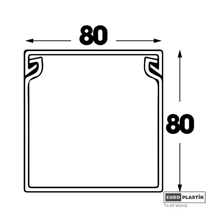 Slotted Cable Trunking 80×80 – Euro Plastik