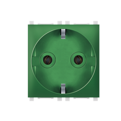 Aling-Conel Experience 2-Pole Socket Outlet with Shutter (2M) - Art. 74152 Aling Conel