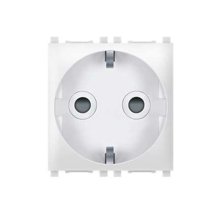 Aling-Conel Experience 2-Pole Socket Outlet with Shutter (2M) - Art. 74152 Aling Conel