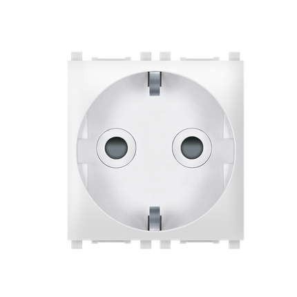 Aling-Conel Experience 2-Pole Socket Outlet with Shutter (2M) - Art. 74152 Aling Conel