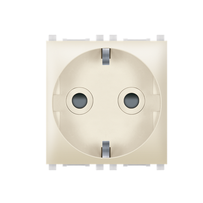 Aling-Conel Experience 2-Pole Socket Outlet with Shutter (2M) - Art. 74152 Aling Conel