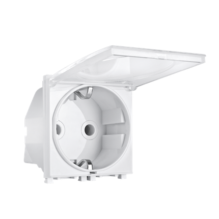 Aling-Conel Experience 2-Pole Socket Outlet with Transparent Cover (2M) - Art. 74153