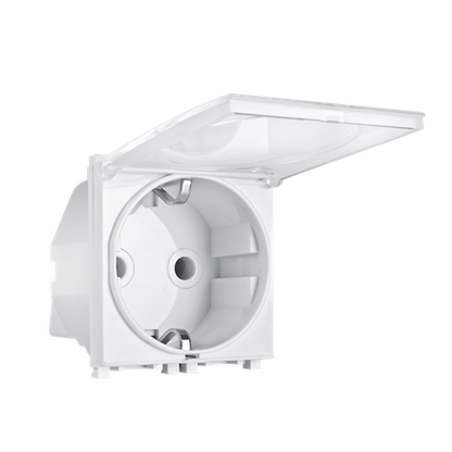 Aling-Conel Experience 2-Pole Socket Outlet with Transparent Cover (2M) - Art. 74153