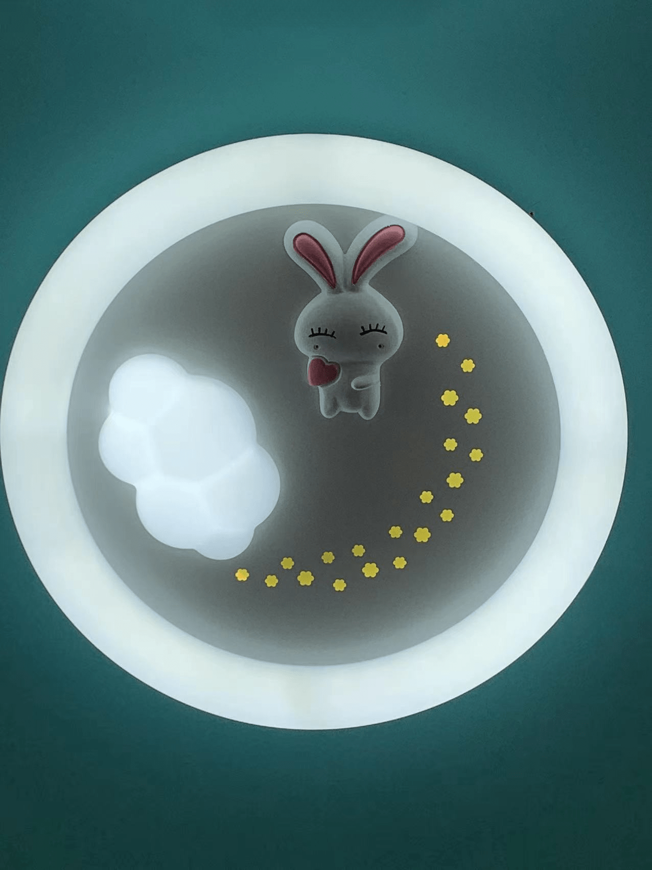 AUR - KID - 615 Moonlit Cloud and Bunny Ceiling Light - Lighting - Aura Lighting - Azar Group