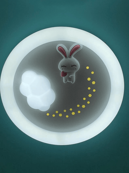 AUR - KID - 615 Moonlit Cloud and Bunny Ceiling Light - Lighting - Aura Lighting - Azar Group