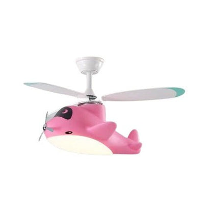 AUR - KID - 661PK Pink Airplane Ceiling Light Fan for Kids Room - Lighting - Aura Lighting - Azar Group