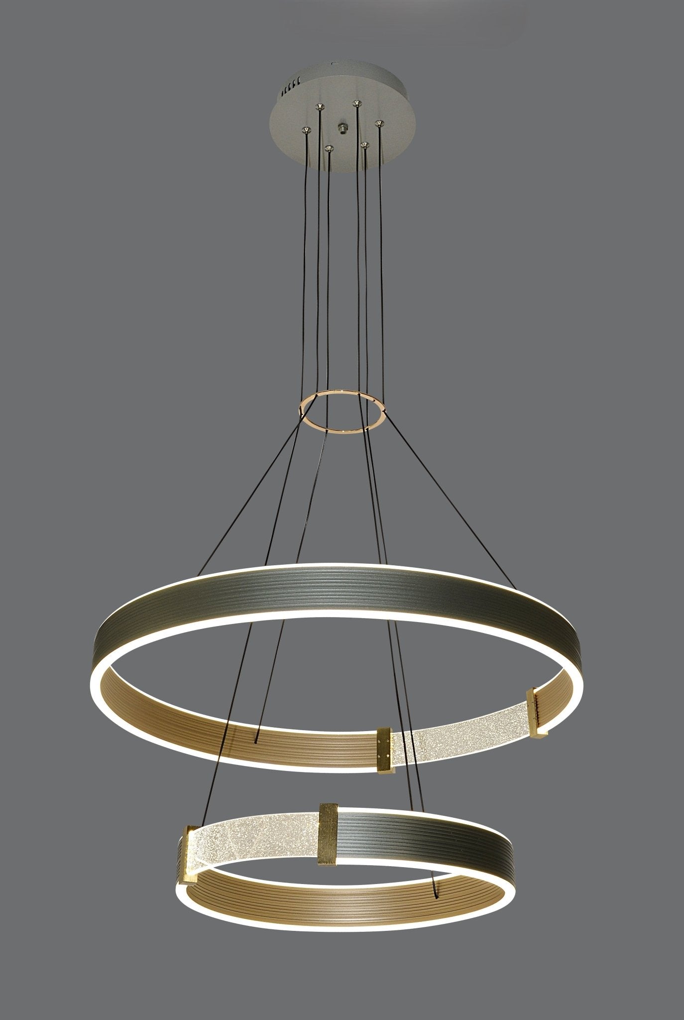 AUR - L1108 - 600+400 - 65W Modern Circular Pendant Light - Lighting - Aura Lighting - Azar Group