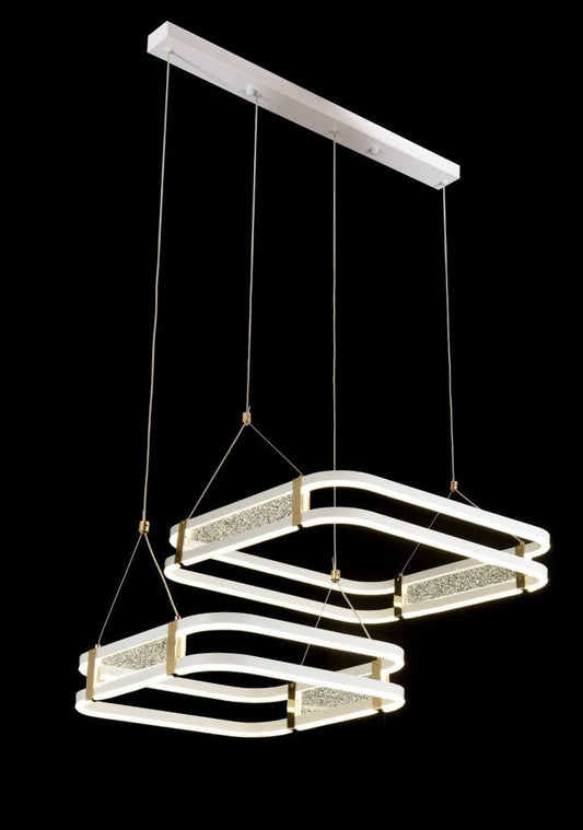 AUR - L1162 - 500+400 - 85W Modern Crystal Pendant Light - Lighting - Aura Lighting - Azar Group