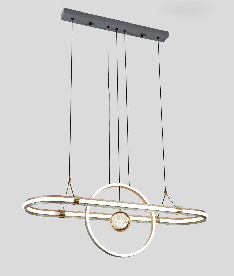 AUR - L1173 - 900 - 75W - GRY Modern LED Linear Chandelier - Lighting - Aura Lighting - Azar Group