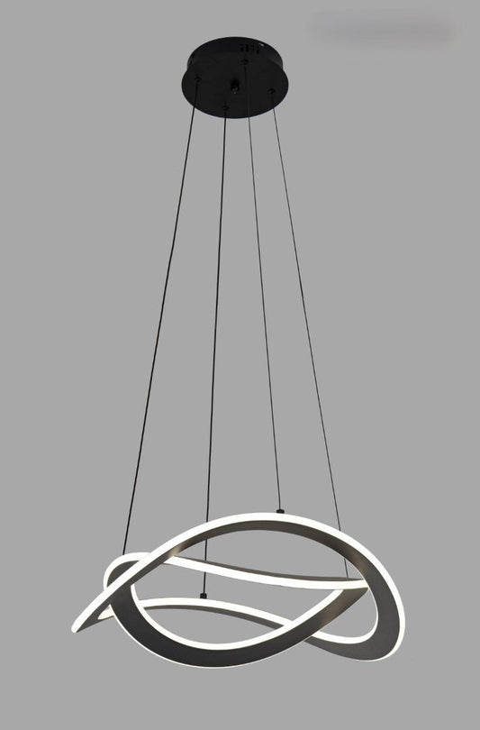 AUR - L1174 - 500+400 - 75W - BK Modern LED Pendant Light with Intertwined Rings - Lighting - Aura Lighting - Azar Group