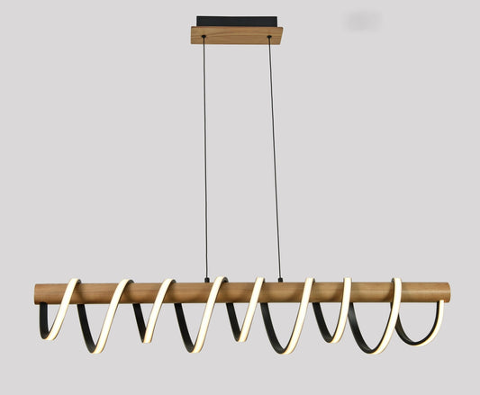 AUR - M650 - 60W - BK Modern Spiral Pendant Light - Lighting - Aura Lighting - Azar Group