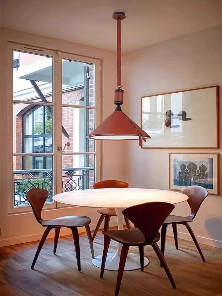 AUR - MD1742 - D470 - BR Tiferet Brown Leather Pendant Light - Lighting - Aura Lighting - Azar Group