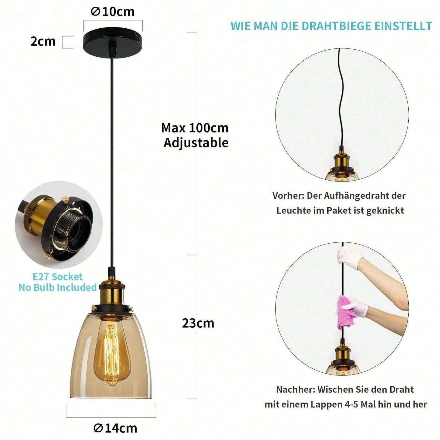 AUR - PEND - 6058 - 1 - YH Vintage - Inspired Glass Pendant Light - Lighting - Aura Lighting - Azar Group