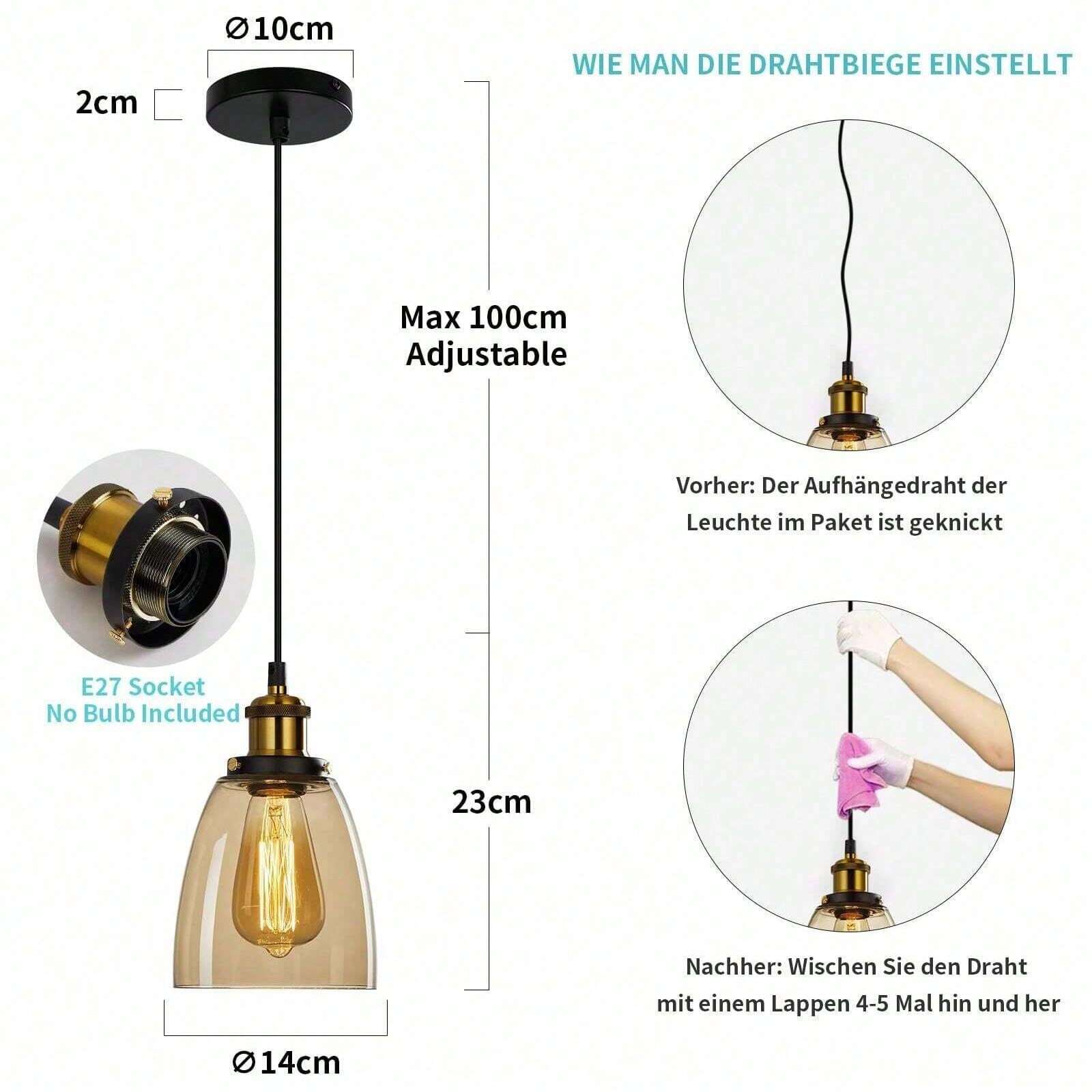 AUR - PEND - 6058 - 1 - YH Vintage - Inspired Glass Pendant Light - Lighting - Aura Lighting - Azar Group