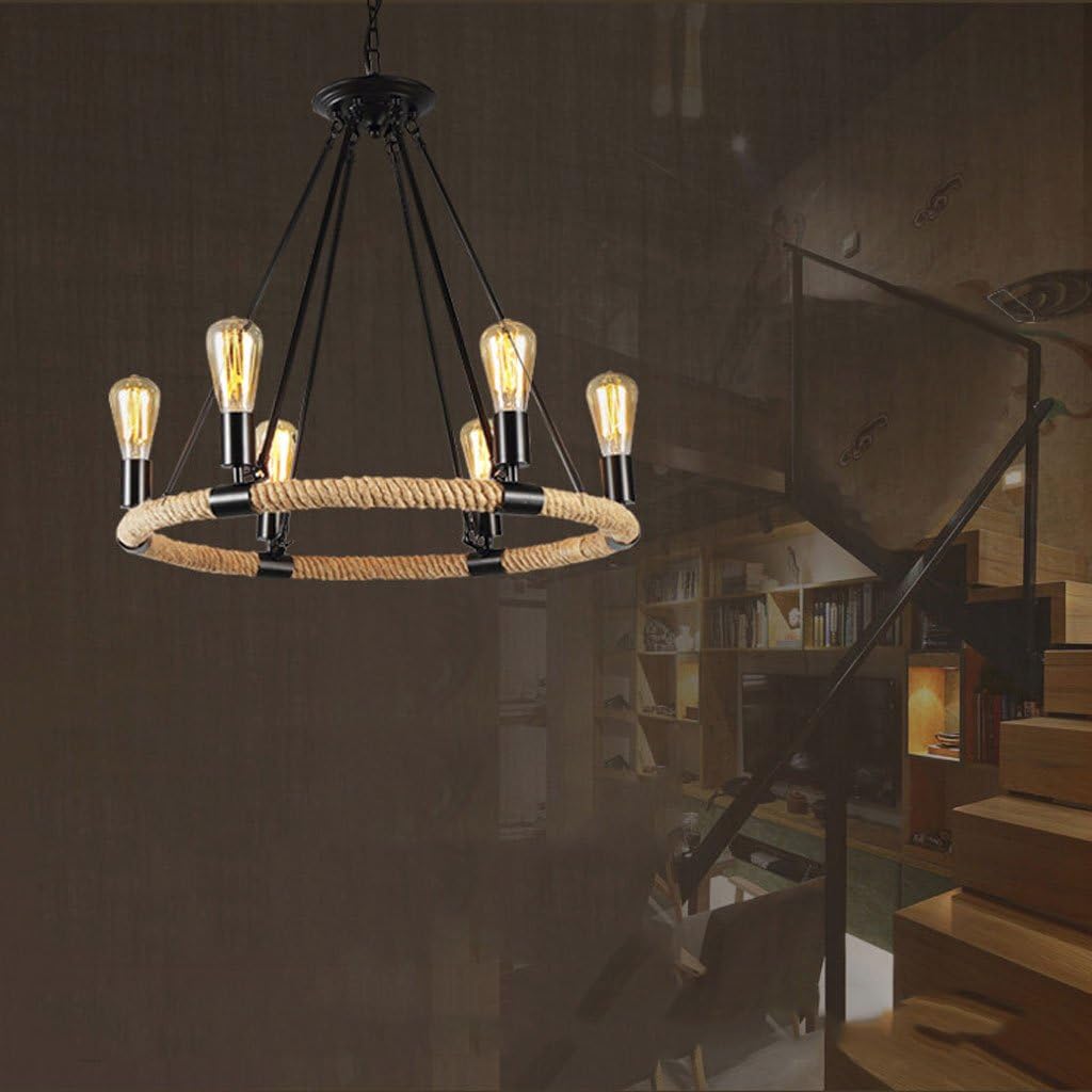 AUR - PEND - 8801 - D6 Ganges 6 Light Up Chandelier with Black Finish - Lighting - Aura Lighting - Azar Group