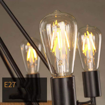 AUR - PEND - 8801 - D6 Ganges 6 Light Up Chandelier with Black Finish - Lighting - Aura Lighting - Azar Group