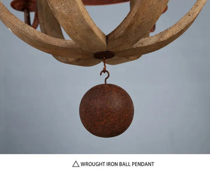 AUR - PEND - SY88020 - D6 Vintage Wood Wine Barrel Chandelier - Lighting - Aura Lighting - Azar Group