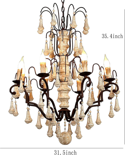 AUR - PEND - SY88022 - 8A Romatti HOFIT Rustic 8 - Light Chandelier - Lighting - Aura Lighting - Azar Group
