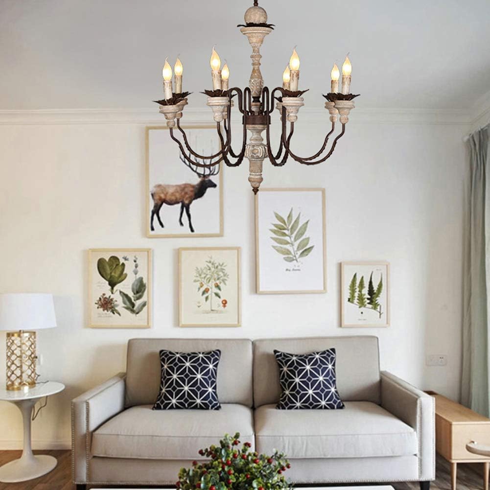 AUR - PEND - SY88034 - 6 Rustic Farmhouse 6 - Light Chandelier - Lighting - Aura Lighting - Azar Group