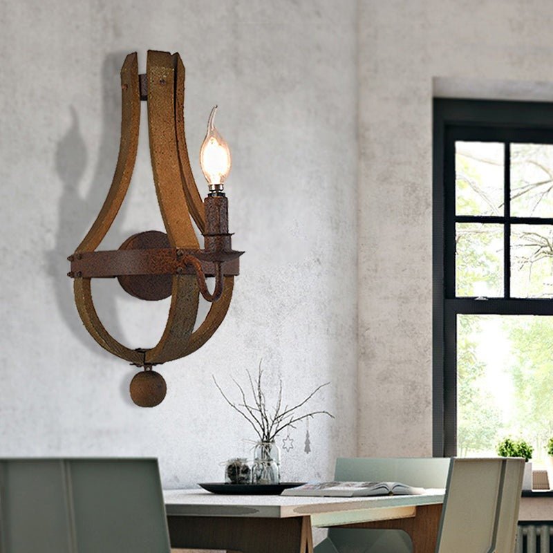 AUR - WL - SY88020 - W1 Rustic Wine Barrel Stave Wall Sconce - Lighting - Aura Lighting - Azar Group