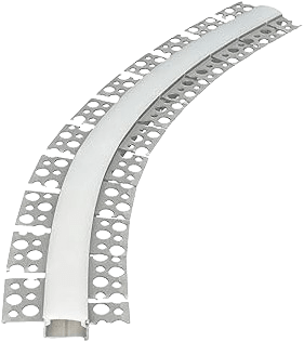 Aura Aluminum Silver Profile 20×13mm Flexible Trimless with Milky Cover - Aura Lighting - Azar Group