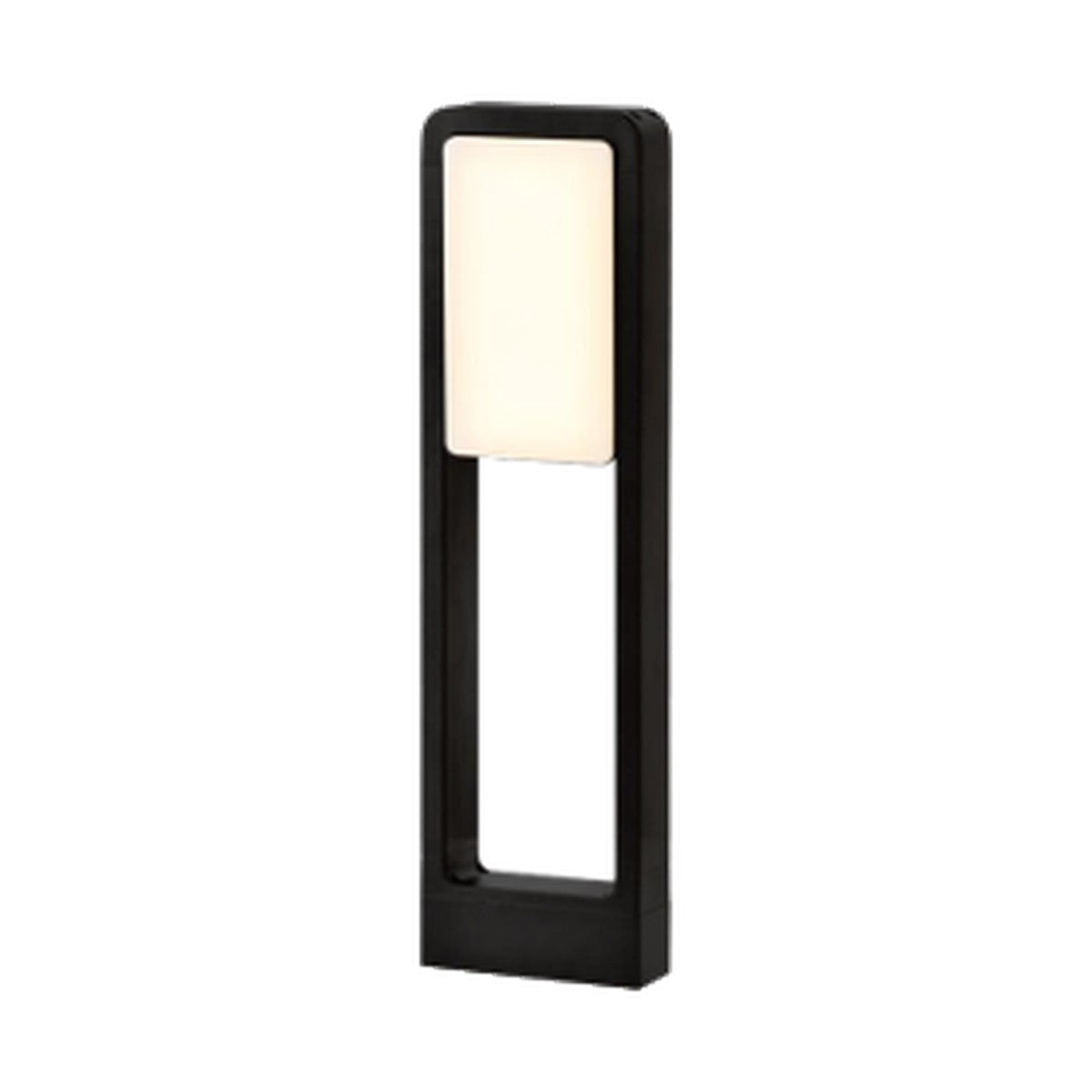 AURA Garden Bollard Light – Rectangular Frame, Dark Grey, 80 cm (24W, Natural White 4000K)