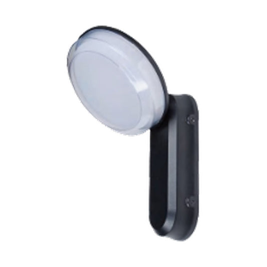 AURA Garden Bollard Light – Round Head, Dark Grey (12W, Natural White 4000K)