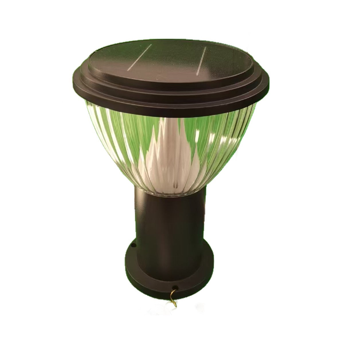 AURA Solar Garden Post Light – Black (3.5W, Warm White 3000K)