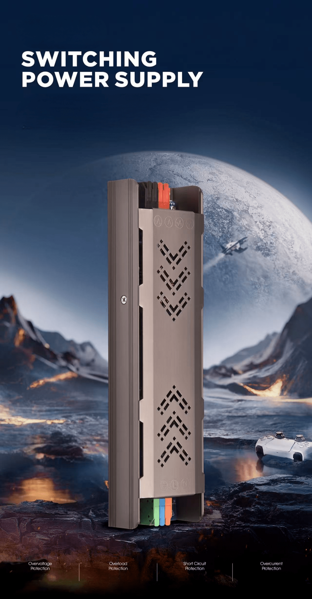 Aura LED Driver 220V to 24V (100W / 200W / 300W / 400W, Dimmable, Soft Start, Dual Output) - Aura Lighting - Azar Group