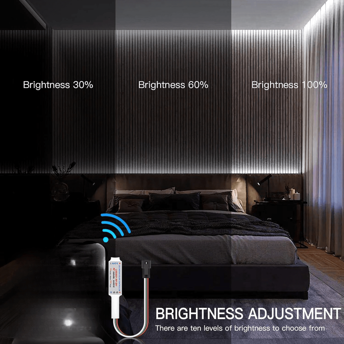 Aura LED Strip CCT Running Water 24V 10W 120L 8MM (10M/Roll, Dimmable, Dynamic Effects) - Aura Lighting - Azar Group