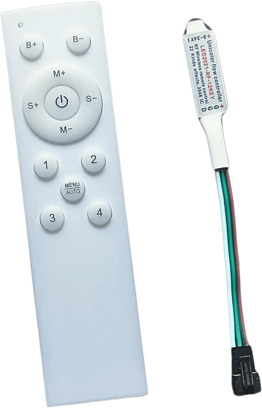 Aura Remote Control Dimmer & Controller for 24V CCT Running Water LED Strip (120L, 8MM) - Aura Lighting - Azar Group