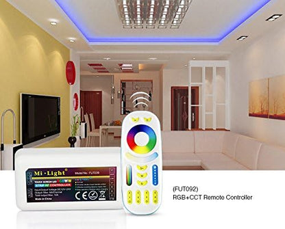Aura RGB+CCT LED Strip Dimmer & Controller (12V / 24V, 6A Load, 30m Remote Range) - Aura Lighting - Azar Group